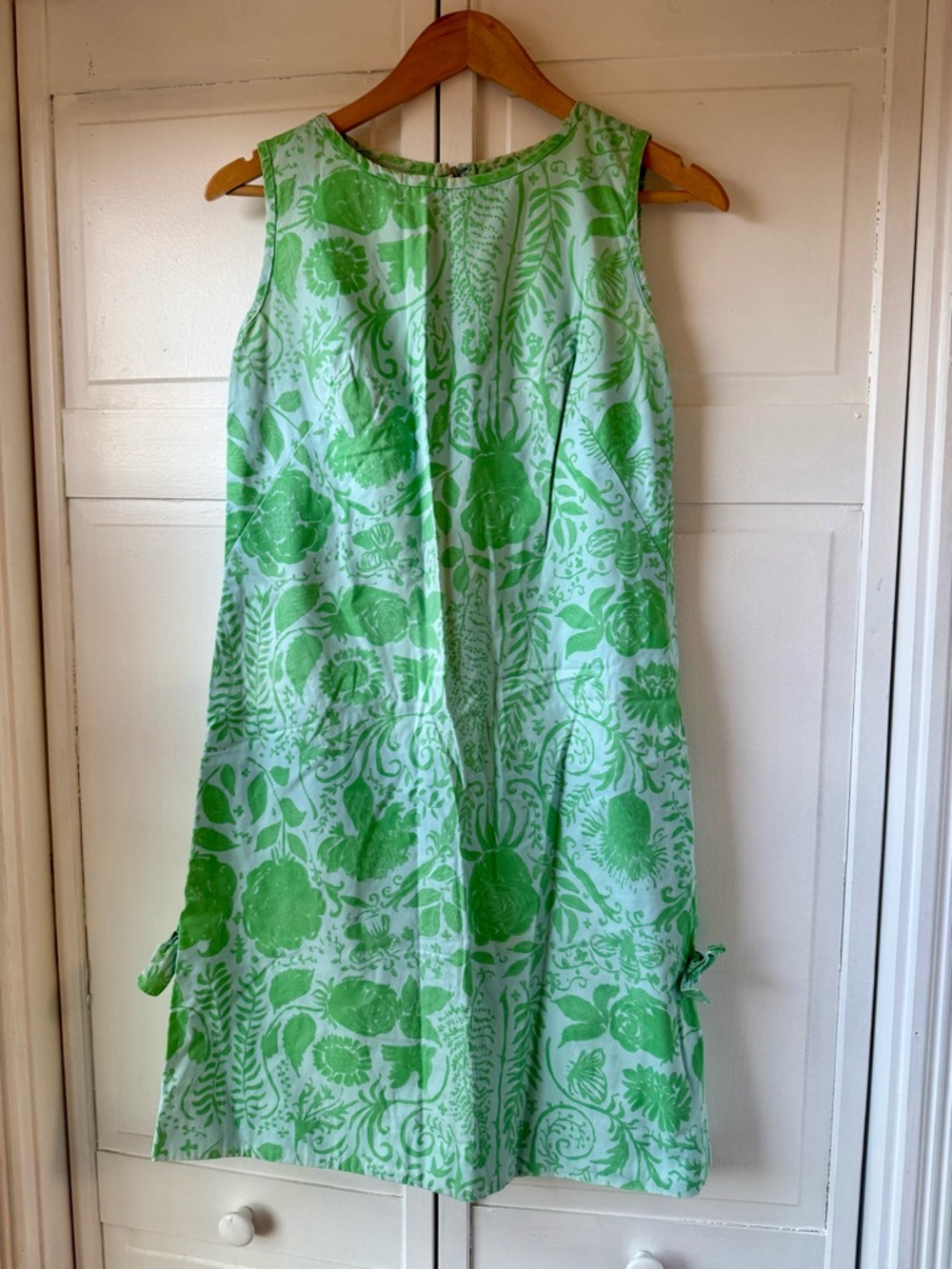 Vintage Lilly Pulitzer Mint and Kelly Green Floral Midi Dress